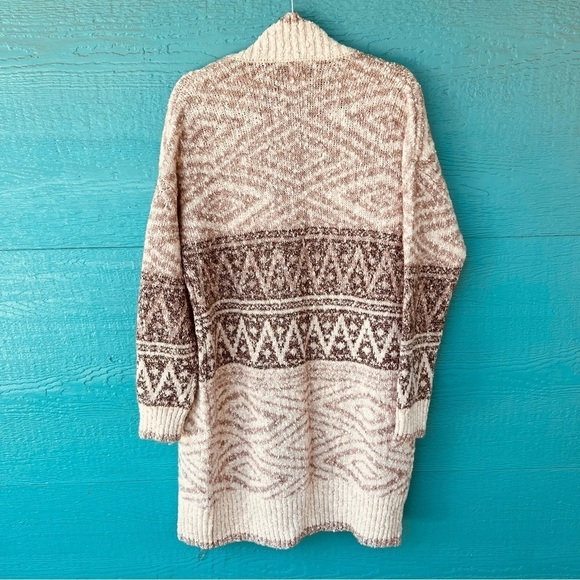 JOIE Duster Cardigan Sweater Long Western Tribal Southwestern Wool Blend LARGE - Picture 6 of 7